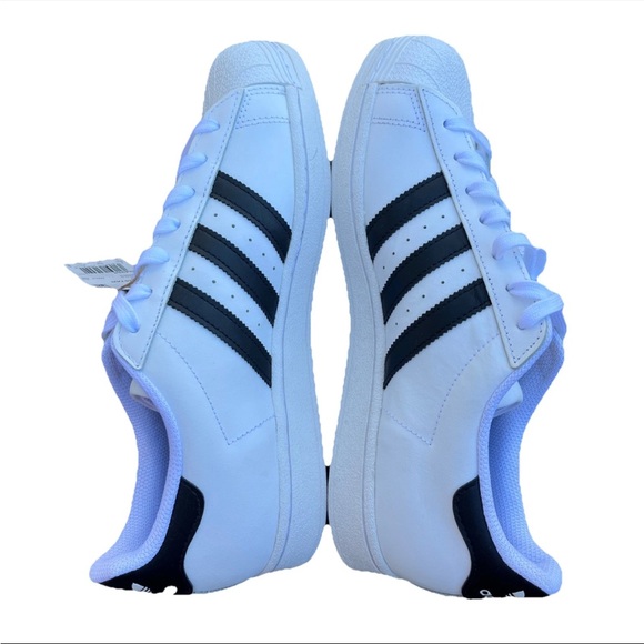 Adidas Superstar White Sneakers Men’s Size 9 - Picture 6 of 8